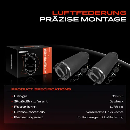 Luftfeder, Fahrwerk Vorderachse beidseitig Frankberg 5481FB0062380 Bild Luftfeder, Fahrwerk Vorderachse beidseitig Frankberg 5481FB0062380