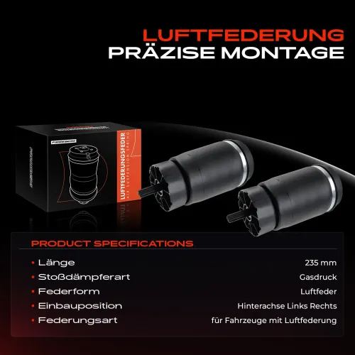 Luftfeder, Fahrwerk Hinterachse beidseitig Frankberg 5481FB0062386 Bild Luftfeder, Fahrwerk Hinterachse beidseitig Frankberg 5481FB0062386