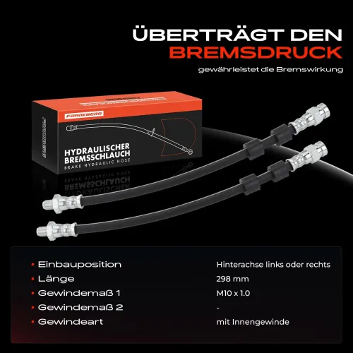Bremsschlauch Hinterachse Frankberg 5481FB0062529 Bild Bremsschlauch Hinterachse Frankberg 5481FB0062529