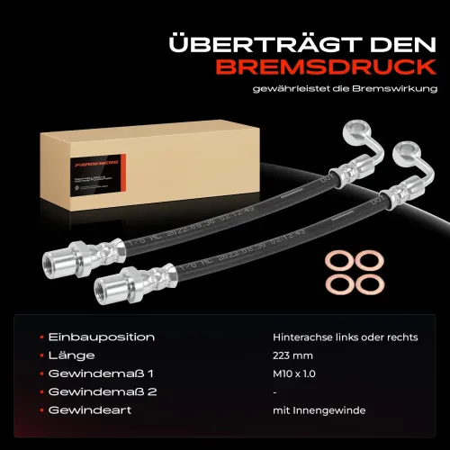 Bremsschlauch Hinterachse Frankberg 5481FB0062538 Bild Bremsschlauch Hinterachse Frankberg 5481FB0062538