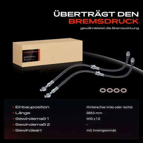 Bremsschlauch Hinterachse Frankberg 5481FB0062542 Bild Bremsschlauch Hinterachse Frankberg 5481FB0062542