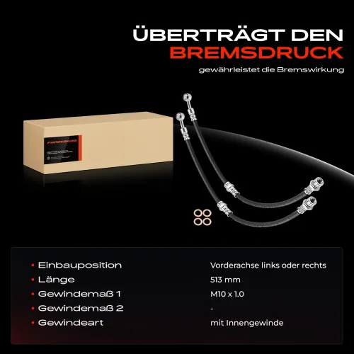 Bremsschlauch Vorderachse Frankberg 5481FB0062614 Bild Bremsschlauch Vorderachse Frankberg 5481FB0062614