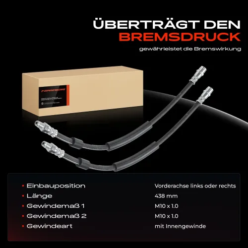 Bremsschlauch Vorderachse Frankberg 5481FB0062672 Bild Bremsschlauch Vorderachse Frankberg 5481FB0062672