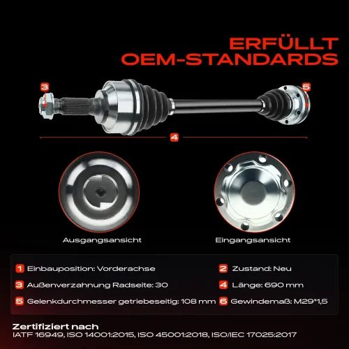 Antriebswelle Vorderachse Frankberg 5481FB0062810 Bild Antriebswelle Vorderachse Frankberg 5481FB0062810
