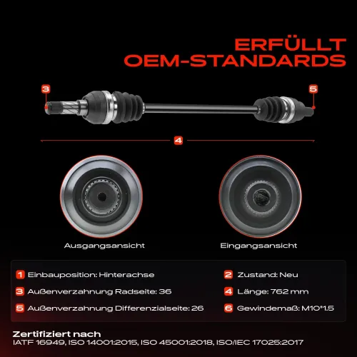 Antriebswelle Hinterachse Frankberg 5481FB0062812 Bild Antriebswelle Hinterachse Frankberg 5481FB0062812