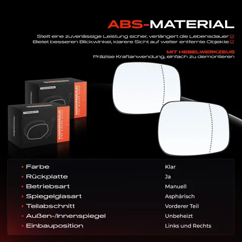 Spiegelglas, Außenspiegel beidseitig Frankberg 5481FB0063875 Bild Spiegelglas, Außenspiegel beidseitig Frankberg 5481FB0063875