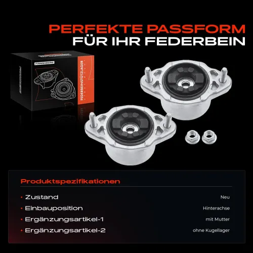 Federbeinstützlager Hinterachse beidseitig Frankberg 5481FB0064430 Bild Federbeinstützlager Hinterachse beidseitig Frankberg 5481FB0064430