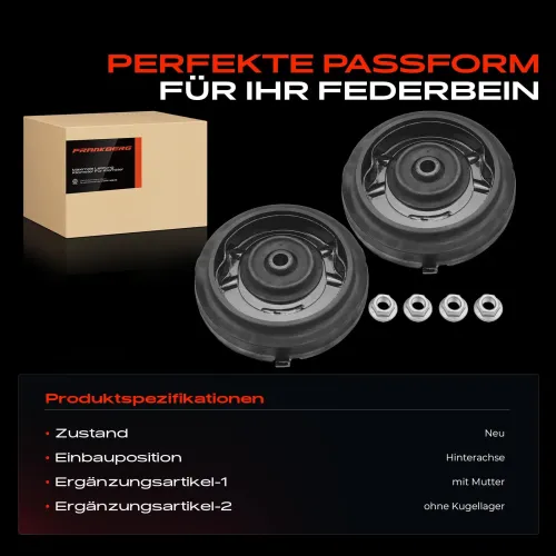 Federbeinstützlager Hinterachse beidseitig Frankberg 5481FB0064438 Bild Federbeinstützlager Hinterachse beidseitig Frankberg 5481FB0064438