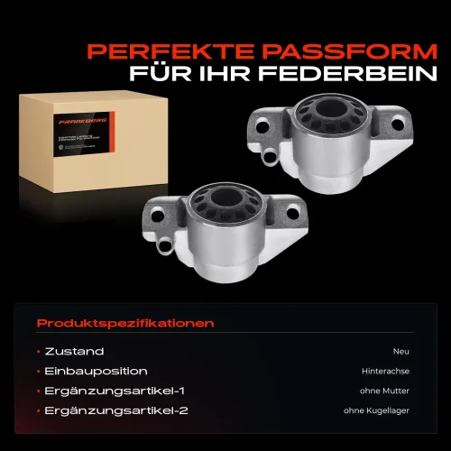 Federbeinstützlager Hinterachse beidseitig Frankberg 5481FB0064449 Bild Federbeinstützlager Hinterachse beidseitig Frankberg 5481FB0064449