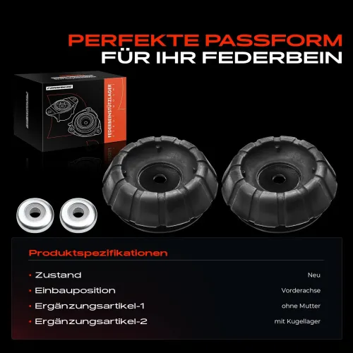 Federbeinstützlager Vorderachse beidseitig Frankberg 5481FB0064464 Bild Federbeinstützlager Vorderachse beidseitig Frankberg 5481FB0064464