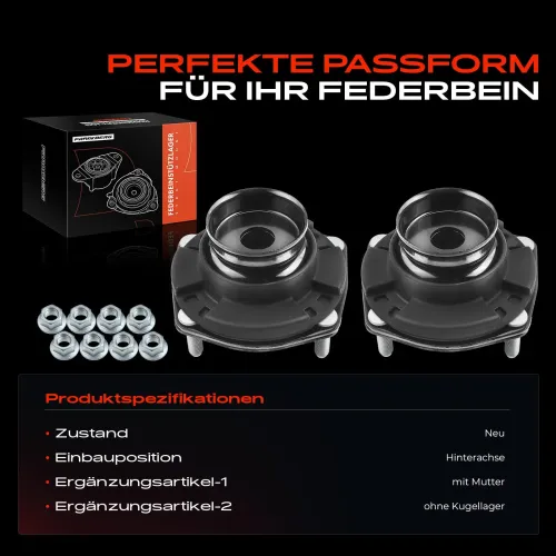 Federbeinstützlager Hinterachse beidseitig Frankberg 5481FB0064466 Bild Federbeinstützlager Hinterachse beidseitig Frankberg 5481FB0064466