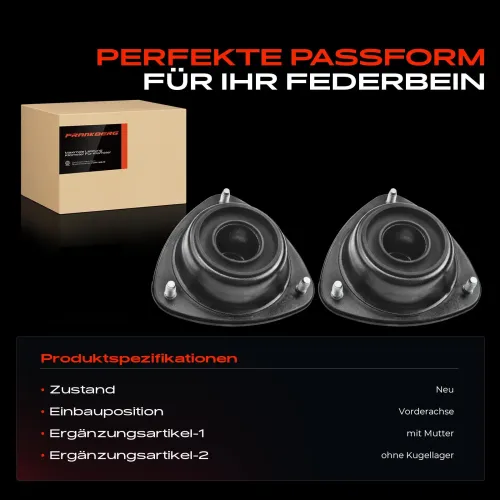 Federbeinstützlager Vorderachse beidseitig Frankberg 5481FB0064467 Bild Federbeinstützlager Vorderachse beidseitig Frankberg 5481FB0064467