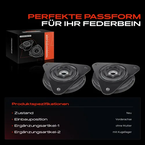 Federbeinstützlager Vorderachse beidseitig Frankberg 5481FB0064470 Bild Federbeinstützlager Vorderachse beidseitig Frankberg 5481FB0064470