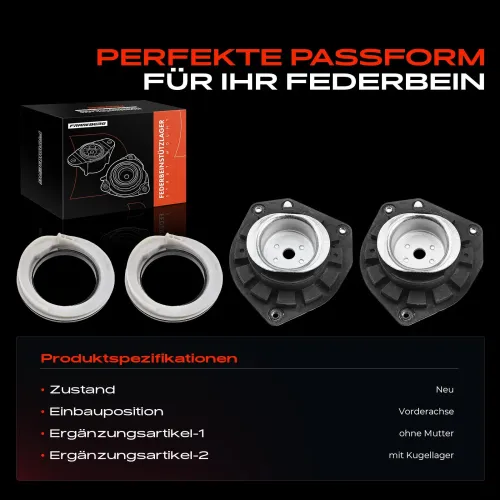 Federbeinstützlager Vorderachse beidseitig Frankberg 5481FB0064472 Bild Federbeinstützlager Vorderachse beidseitig Frankberg 5481FB0064472