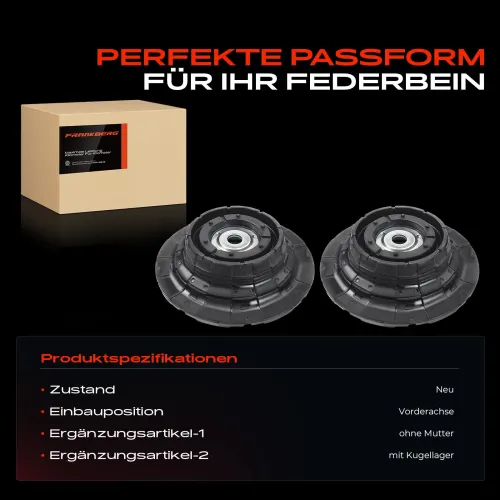 Federbeinstützlager Vorderachse beidseitig Frankberg 5481FB0064485 Bild Federbeinstützlager Vorderachse beidseitig Frankberg 5481FB0064485