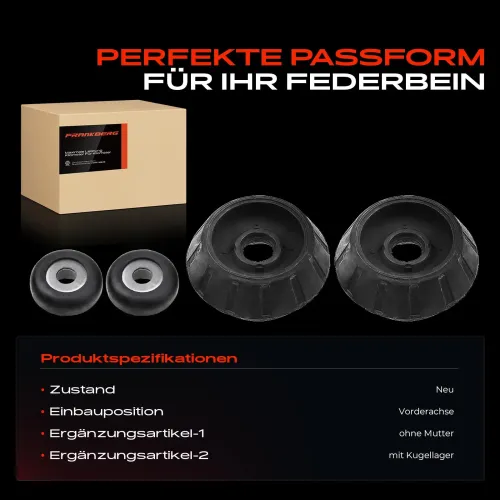 Federbeinstützlager Vorderachse beidseitig Frankberg 5481FB0064488 Bild Federbeinstützlager Vorderachse beidseitig Frankberg 5481FB0064488