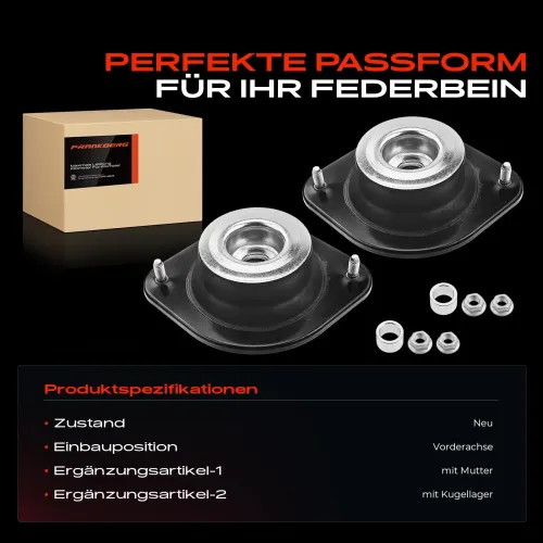 Federbeinstützlager Vorderachse beidseitig Frankberg 5481FB0064492 Bild Federbeinstützlager Vorderachse beidseitig Frankberg 5481FB0064492