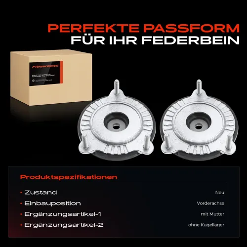 Federbeinstützlager Vorderachse beidseitig Frankberg 5481FB0064494 Bild Federbeinstützlager Vorderachse beidseitig Frankberg 5481FB0064494