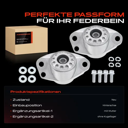 Federbeinstützlager Hinterachse beidseitig Frankberg 5481FB0064495 Bild Federbeinstützlager Hinterachse beidseitig Frankberg 5481FB0064495