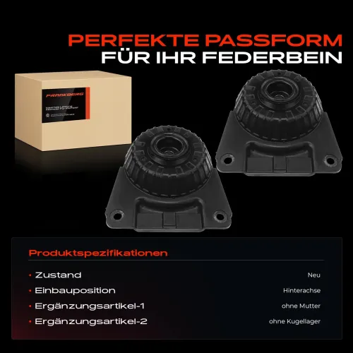 Federbeinstützlager Hinterachse beidseitig Frankberg 5481FB0064497 Bild Federbeinstützlager Hinterachse beidseitig Frankberg 5481FB0064497