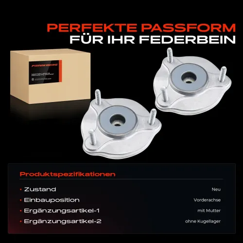 Federbeinstützlager Vorderachse beidseitig Frankberg 5481FB0064500 Bild Federbeinstützlager Vorderachse beidseitig Frankberg 5481FB0064500