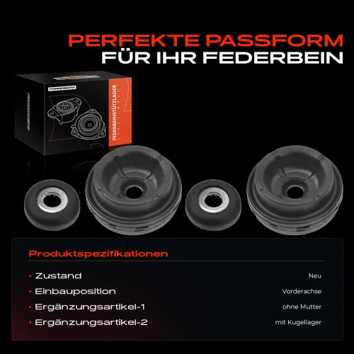 Federbeinstützlager Vorderachse beidseitig Frankberg 5481FB0064524 Bild Federbeinstützlager Vorderachse beidseitig Frankberg 5481FB0064524