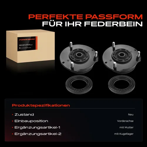 Federbeinstützlager Vorderachse beidseitig Frankberg 5481FB0064526 Bild Federbeinstützlager Vorderachse beidseitig Frankberg 5481FB0064526