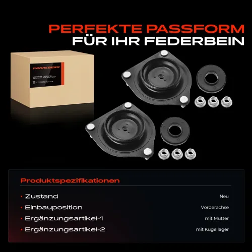 Federbeinstützlager Vorderachse beidseitig Frankberg 5481FB0064530 Bild Federbeinstützlager Vorderachse beidseitig Frankberg 5481FB0064530