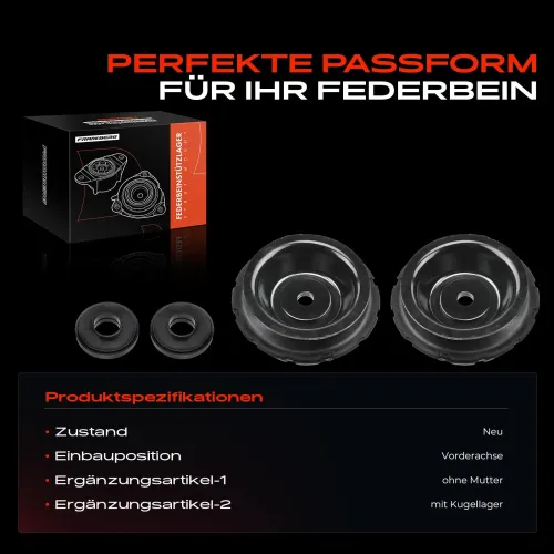 Federbeinstützlager Vorderachse beidseitig Frankberg 5481FB0064533 Bild Federbeinstützlager Vorderachse beidseitig Frankberg 5481FB0064533