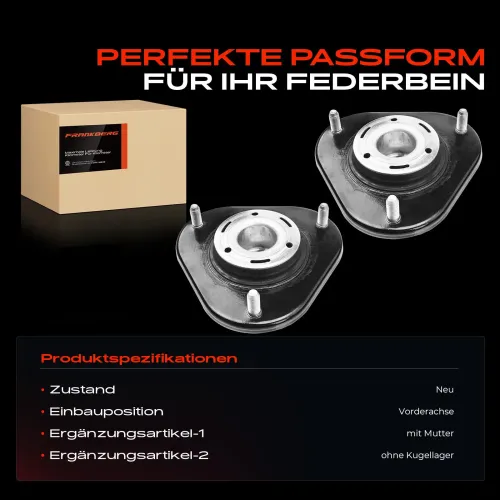 Federbeinstützlager Vorderachse beidseitig Frankberg 5481FB0064538 Bild Federbeinstützlager Vorderachse beidseitig Frankberg 5481FB0064538