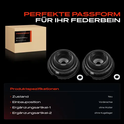 Federbeinstützlager Vorderachse beidseitig Frankberg 5481FB0064540 Bild Federbeinstützlager Vorderachse beidseitig Frankberg 5481FB0064540