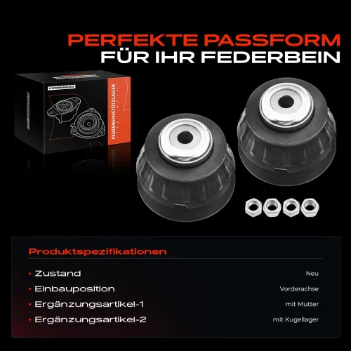 Federbeinstützlager Vorderachse beidseitig Frankberg 5481FB0064548 Bild Federbeinstützlager Vorderachse beidseitig Frankberg 5481FB0064548