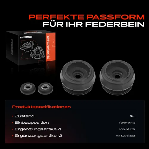 Federbeinstützlager Vorderachse beidseitig Frankberg 5481FB0064550 Bild Federbeinstützlager Vorderachse beidseitig Frankberg 5481FB0064550