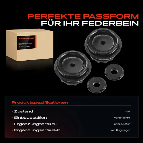 Federbeinstützlager Vorderachse beidseitig Frankberg 5481FB0064559 Bild Federbeinstützlager Vorderachse beidseitig Frankberg 5481FB0064559