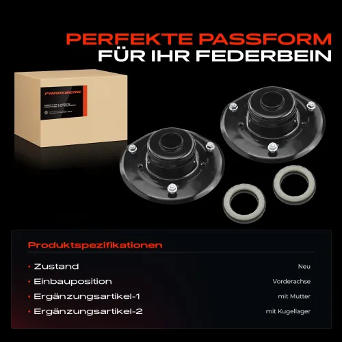 Federbeinstützlager Vorderachse beidseitig Frankberg 5481FB0064565 Bild Federbeinstützlager Vorderachse beidseitig Frankberg 5481FB0064565