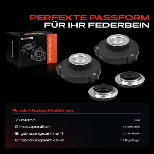 Federbeinstützlager Vorderachse beidseitig Frankberg 5481FB0064567 Bild Federbeinstützlager Vorderachse beidseitig Frankberg 5481FB0064567