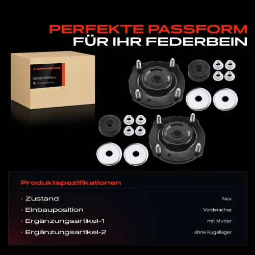 Federbeinstützlager Vorderachse beidseitig Frankberg 5481FB0064569 Bild Federbeinstützlager Vorderachse beidseitig Frankberg 5481FB0064569