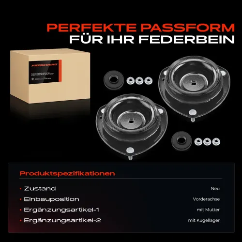 Federbeinstützlager Vorderachse beidseitig Frankberg 5481FB0064571 Bild Federbeinstützlager Vorderachse beidseitig Frankberg 5481FB0064571