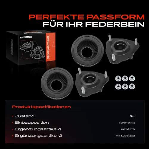 Federbeinstützlager Vorderachse beidseitig Frankberg 5481FB0064575 Bild Federbeinstützlager Vorderachse beidseitig Frankberg 5481FB0064575