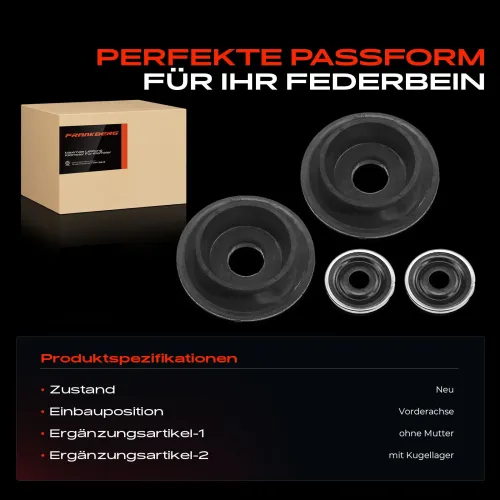 Federbeinstützlager Vorderachse beidseitig Frankberg 5481FB0064578 Bild Federbeinstützlager Vorderachse beidseitig Frankberg 5481FB0064578