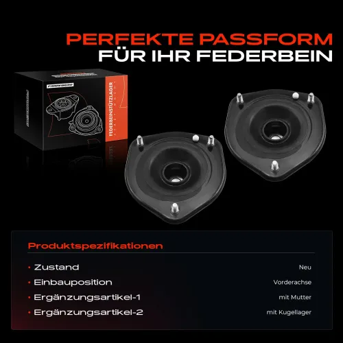 Federbeinstützlager Vorderachse beidseitig Frankberg 5481FB0064580 Bild Federbeinstützlager Vorderachse beidseitig Frankberg 5481FB0064580