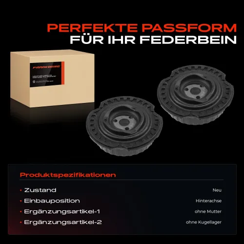 Federbeinstützlager Hinterachse beidseitig Frankberg 5481FB0064586 Bild Federbeinstützlager Hinterachse beidseitig Frankberg 5481FB0064586