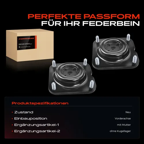 Federbeinstützlager Vorderachse beidseitig Frankberg 5481FB0064588 Bild Federbeinstützlager Vorderachse beidseitig Frankberg 5481FB0064588