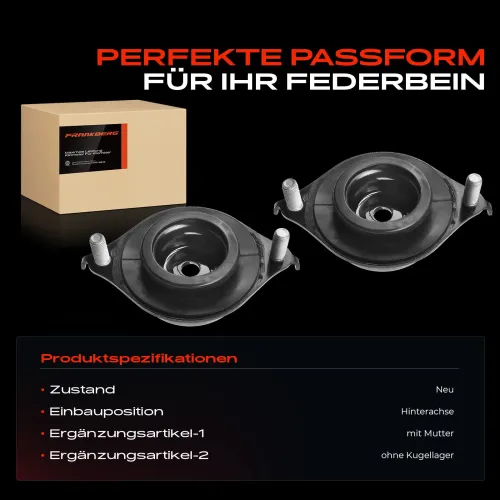 Federbeinstützlager Hinterachse beidseitig Frankberg 5481FB0064593 Bild Federbeinstützlager Hinterachse beidseitig Frankberg 5481FB0064593