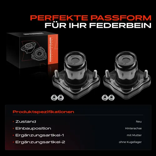 Federbeinstützlager Hinterachse beidseitig Frankberg 5481FB0064597 Bild Federbeinstützlager Hinterachse beidseitig Frankberg 5481FB0064597