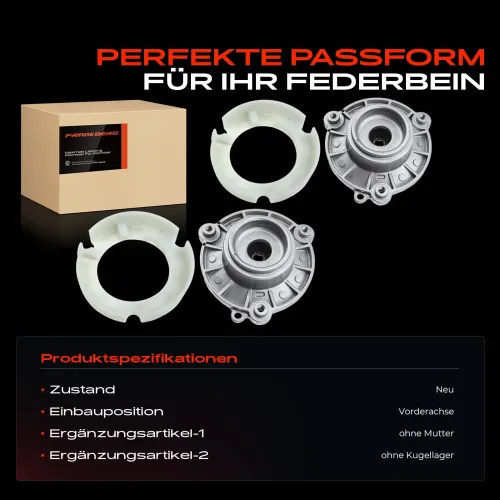 Federbeinstützlager Vorderachse beidseitig Frankberg 5481FB0064598 Bild Federbeinstützlager Vorderachse beidseitig Frankberg 5481FB0064598