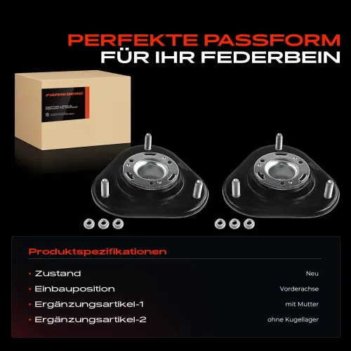 Federbeinstützlager Vorderachse beidseitig Frankberg 5481FB0064599 Bild Federbeinstützlager Vorderachse beidseitig Frankberg 5481FB0064599