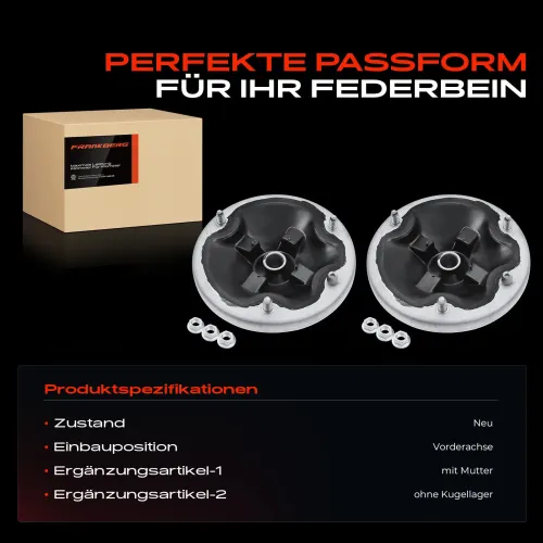 Federbeinstützlager Vorderachse beidseitig Frankberg 5481FB0064602 Bild Federbeinstützlager Vorderachse beidseitig Frankberg 5481FB0064602