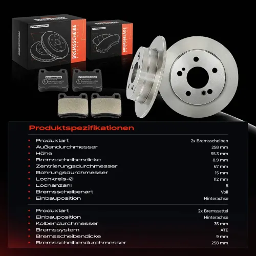 Bremsensatz, Scheibenbremse Frankberg 5481FB0064716 Bild Bremsensatz, Scheibenbremse Frankberg 5481FB0064716