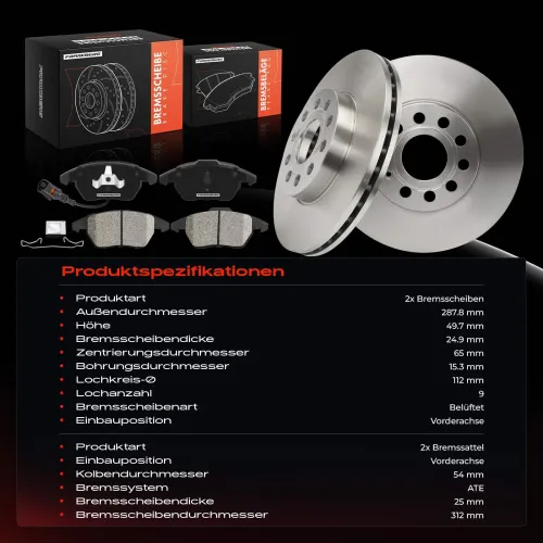 Bremsensatz, Scheibenbremse Frankberg 5481FB0064717 Bild Bremsensatz, Scheibenbremse Frankberg 5481FB0064717